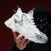Summer Hollow Flying Knit Breathable Sports Shoes Men Casual Shoes Dense Net White