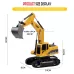 6 Channel 1/24RC Remote-controlled Engineering Metal Excavator Charging RC Car