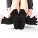 Non-slip Open Finger Yoga Sports Gloves and Five Finger Yoga Socks Set Black