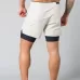 LYFT Loose Double Layer Quick-drying Fitness Shorts For Men Khaki