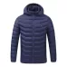 USB Heated Smart Constant Temperature Hooded Warm Coat for Men and Women Blue