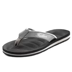 Men Beach Non-slip Flip Flops Grey