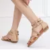 Ladies Summer Wedge Sandals Open-Toe Thick-Soled Roman Style Sandals