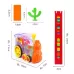 Puzzle Domino Car Electric Train With Sound And Light Music Automatic Licensing Electric Car Toy Transparent