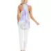 Tie-dye Print V-neck Vest T-shirt for Ladies