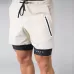 LYFT Loose Double Layer Quick-drying Fitness Shorts For Men Khaki