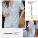 Plaid Pattern Ice Silk Short-sleeved Pajamas Summer Casual Thin Homewear Two-Piece Suit White Plaid