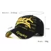 Embroidery Letter Pattern Adjustable Curved Eaves Baseball Cap white black