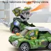 Spray Deformation Dinosaur Fighting Vehicle Light Music Automatic Rotating Children Toys Yellow