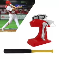Outdoor Family Games Baseball Automatic Server Mini Baseball Machine Toys Red