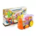 Puzzle Domino Car Electric Train With Sound And Light Music Automatic Licensing Electric Car Toy Transparent