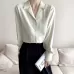 Women Chiffon Professional Shirt Loose Bottoming Shirt White