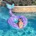 Inflatable Large Mermaid Tail Pool Lounge Swimming Ring Floating Raft Floats