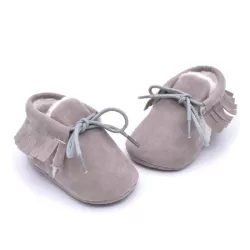 Baby Moccasins Shoes Fringe Soft Soled Non-slip Footwear Crib Shoes PU Suede Leather First Walker Shoes