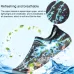 Printed Pattern Non-slip Rubber Thick Bottom Beach Shoes Swimming Shoes Diving Socks for Men Black Stripes