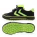 Children Soccer Shoes Antiskid Wear-Resistant Nylon Fastener Football Training Shoes Black and Green 28