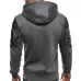 Men Loose Print Hoodie Sport Sweatshirt Set