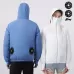 Men Summer Cooling Air-Conditioning Clothes Jacket Include 2 5V Portable Fans Blue
