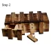 Magic Compartment Wooden Puzzle Box with Secret Drawer L
