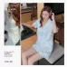 Plaid Pattern Ice Silk Short-sleeved Pajamas Summer Casual Thin Homewear Two-Piece Suit White Plaid