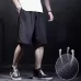 Men Summer Quick-drying Ice Silk Sports Slack Shorts Black Mesh