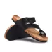 Couple Cork Slippers Men Summer Flip-flops Beach Sandals Black