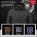 USB Heated Smart Constant Temperature Hooded Warm Coat for Men and Women Blue