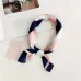 Square Scarf Hair Tie Band For Business Party Women Elegant Small Vintage Skinny Retro Head Neck Silk Satin Scarf Red