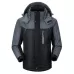 Men Winter Thick Fleece Waterproof Outwear Down Jackets Coats Black