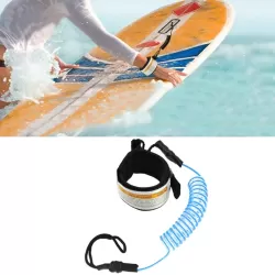 Surf Bodyboard Safety Hand Rope TPU Surfboard Paddle Towing Rope Lake Blue