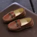 Lightweight Anti-Skid Dance Bean Shoes Children Small Leather Shoes Brown