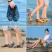 Printed Pattern Non-slip Rubber Thick Bottom Beach Shoes Swimming Shoes Diving Socks for Men Black Stripes