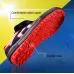 Children Soccer Shoes Antiskid Wear-Resistant Nylon Fastener Football Training Shoes Black and Green 28