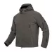 Fleece Warm Men Thermal Breathable Hooded Coat Grey