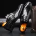 Crocodile Pattern Business Flat Bottom Leather Formal Shoes Black