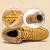 Women Booties Snow Lace Boots Autumn And Winter Female Wedge Shoes Yellow