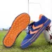 Children Soccer Shoes Antiskid Wear-Resistant Nylon Fastener Football Training Shoes Black and Green 28