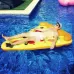 Inflatable Pizza Slice Shaped Floating Mat Swimming Ring