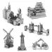 3 PCS 3D Metal Assembly Model World Building DIY Puzzle Toy Sydney Opera House