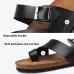 Couple Cork Slippers Men Summer Flip-flops Beach Sandals Black