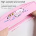 Children Swimming Cap PU Printed Cute Dolphin Pattern Elastic Swimming Cap Sky Blue