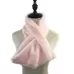 Women Winter Thicken Plush Faux Rabbit Fur Scarf Solid Color Warmer Neckerchief Pink
