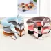 Lovely Fox Animal Cotton Plush U Shape Neck Pillow for Travel Car Plane Travel light blue
