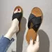 Summer Ladies Outdoor Flat Slippers Black