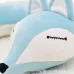 Lovely Fox Animal Cotton Plush U Shape Neck Pillow for Travel Car Plane Travel light blue