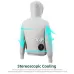 Men Summer Cooling Air-Conditioning Clothes Jacket Include 2 5V Portable Fans Blue