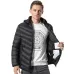 19 Zone 4 Control Black USB Winter Electric Heated Jacket Warm Thermal Jacket Black