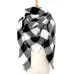 Checkered Pattern Autumn or Winter Ladies Cashmere Scarf