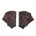 1Pair Unisex Frog Type Girdles Swimming Hand Fins Gray Orange