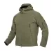 Fleece Warm Men Thermal Breathable Hooded Coat Grey